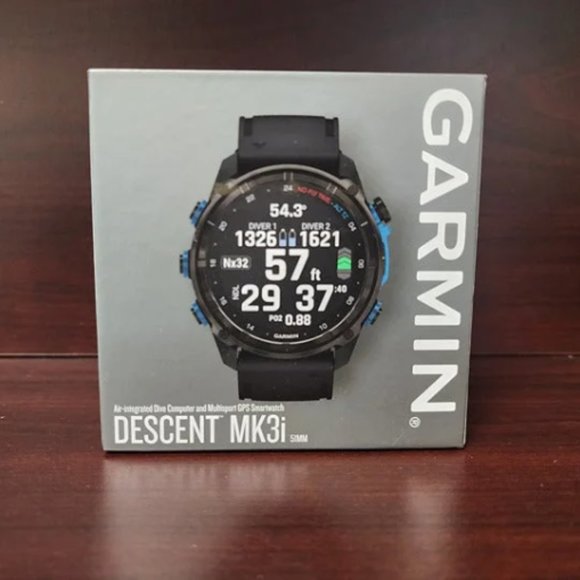 Garmin Descent Mk3i – 51 mm, Carbon Gray DLC Titanium with Black Silicone Band